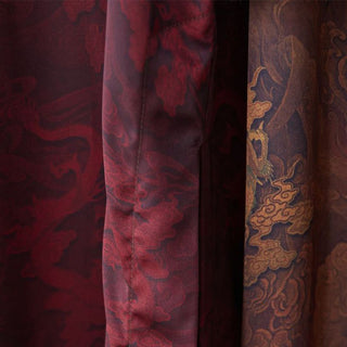 Buddha Gift Vintage Chinese Frog-Button Tang Suit Men's Dragon Cotton Robe