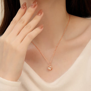 Buddha Gift 925 Sterling Silver Pearl Year Of The Snake Balance Blessing Necklace Pendant