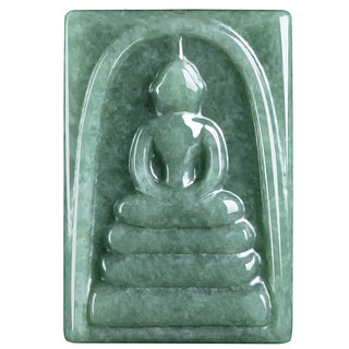 Buddha Gift Formless Buddha Jade Square Amulet Prosperity String Necklace Pendant