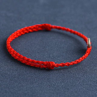 Buddha Gift 925 Sterling Silver Five Emperor Coins Red String Protection Luck Braided Bracelet Anklet