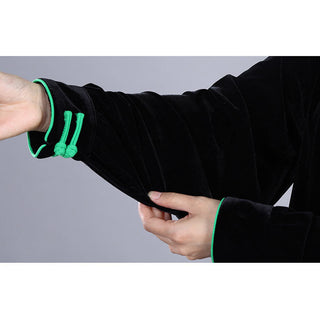 Buddha Gift 2Pcs Fall Winter Tai Chi Meditation Qigong Zen Practice Unisex Velour Plush Clothing Set