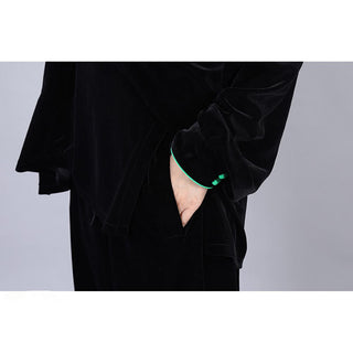 Buddha Gift 2Pcs Fall Winter Tai Chi Meditation Qigong Zen Practice Unisex Velour Plush Clothing Set