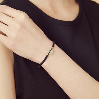 Buddha Gift Natural Hetian Jade Peace Buckle Fu Character Protection Luck Braided Bracelet