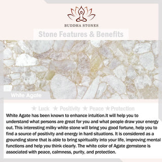 Buddha Gift Natural White Agate Lotus Hetian Jade Beads Positive Bracelet Bangle