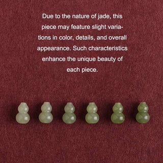 Buddha Gift Natural Hetian Jade Gourd Protection Luck Braided Bracelet Anklet