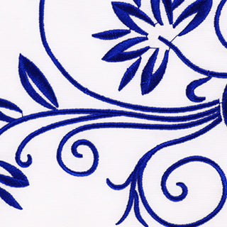 Buddha Gift 2Pcs Fall Blue Embroidery Flowers Frog-Button Tai Chi Meditation Qigong Zen Practice Unisex Cotton Clothing Set