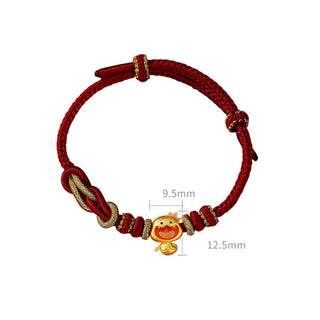 Buddha Gift Red String 925 Sterling Silver Year of the Snake Cute Crown Snake Strength Bracelet