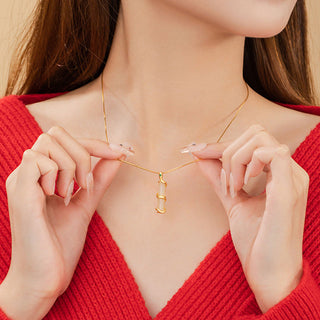 Buddha Gift Hetian Jade 925 Sterling Silver Year of the Snake Bamboo Growth Necklace Pendant