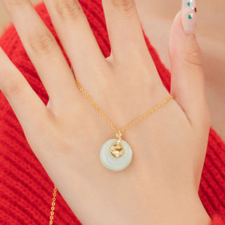 Buddha Gift Chinese Zodiac Hetian Jade 925 Sterling Silver Abundance Necklace Pendant