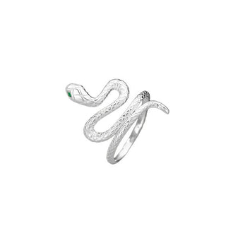 Buddha Gift 925 Sterling Silver Year of the Snake Calm Necklace Pendant Ring Earrings Set