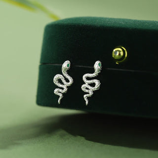 Buddha Gift 925 Sterling Silver Year of the Snake Calm Necklace Pendant Ring Earrings Set
