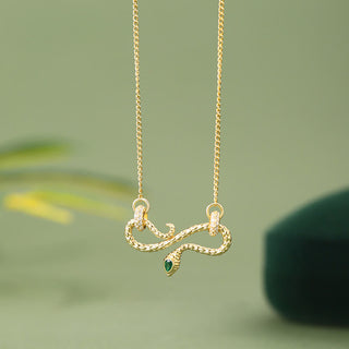 Buddha Gift 999 Sterling Silver Year of the Snake Coiling Snake Infinite Symbol Blessing Necklace Pendant