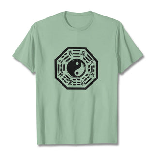 Buddha Gift Ba Gua Pattern Cotton Tee T-shirt