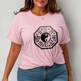 Buddha Gift Ba Gua Pattern Cotton Tee T-shirt