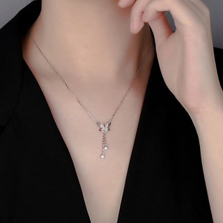 Buddha Gift 999 Sterling Silver Tridacna Stone Butterfly Calm Necklace Pendant