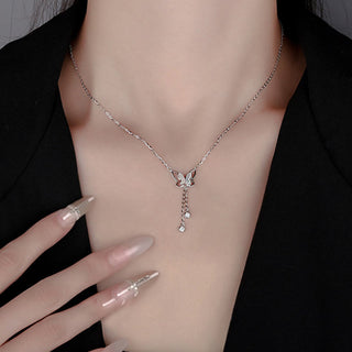 Buddha Gift 999 Sterling Silver Tridacna Stone Butterfly Calm Necklace Pendant