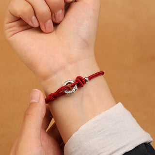 Buddha Gift 999 Sterling Silver Year Of The Dragon Peace Buckle Luck Bracelet