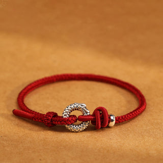 Buddha Gift 999 Sterling Silver Year Of The Dragon Peace Buckle Luck Bracelet