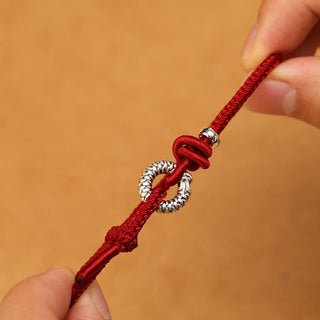 Buddha Gift 999 Sterling Silver Year Of The Dragon Peace Buckle Luck Bracelet