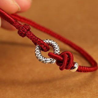 Buddha Gift 999 Sterling Silver Year Of The Dragon Peace Buckle Luck Bracelet