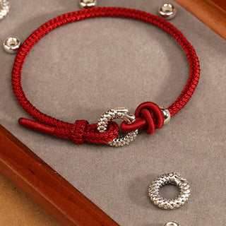 Buddha Gift 999 Sterling Silver Year Of The Dragon Peace Buckle Luck Bracelet