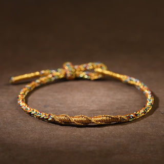 Buddha Gift Handmade Chinese Zodiac Natal Buddha Luck Strength Braided Rope Bracelet