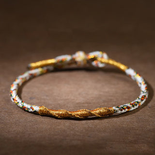 Buddha Gift Handmade Chinese Zodiac Natal Buddha Luck Strength Braided Rope Bracelet