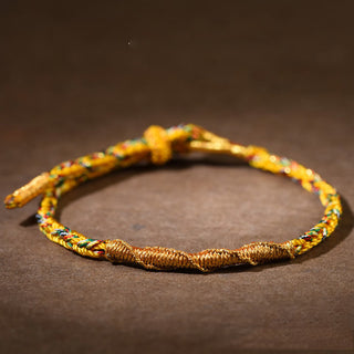 Buddha Gift Handmade Chinese Zodiac Natal Buddha Luck Strength Braided Rope Bracelet