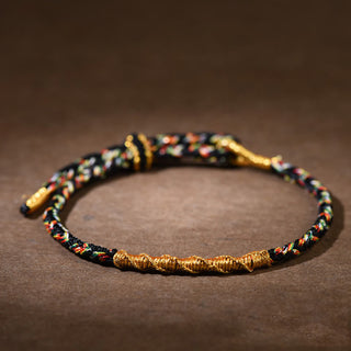 Buddha Gift Handmade Chinese Zodiac Natal Buddha Luck Strength Braided Rope Bracelet