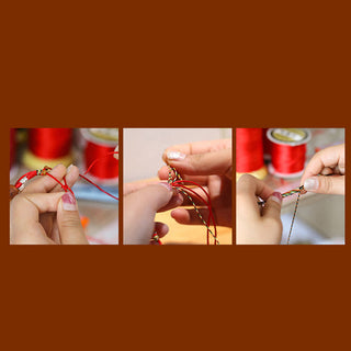 Buddha Gift Jade Abacus Bead Prosperity Red String Rope Bracelet