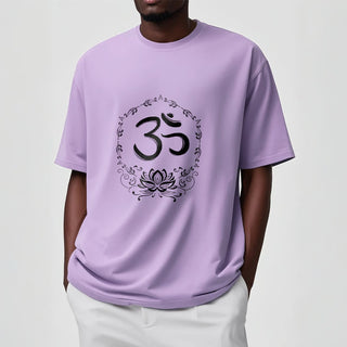 Buddha Gift OM Lotus Sketch Cotton Tee T-shirt