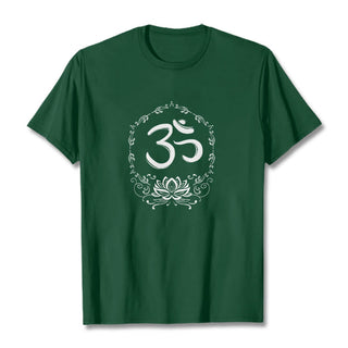 Buddha Gift OM Lotus Sketch Cotton Tee T-shirt
