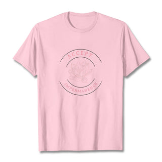 Buddha Gift  Lotus Accept Impermanence Cotton Tee T-shirt