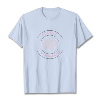 Buddha Gift  Lotus Accept Impermanence Cotton Tee T-shirt
