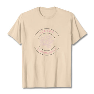 Buddha Gift  Lotus Accept Impermanence Cotton Tee T-shirt