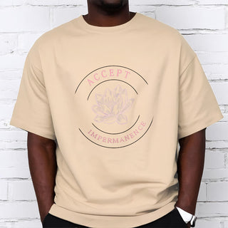 Buddha Gift  Lotus Accept Impermanence Cotton Tee T-shirt