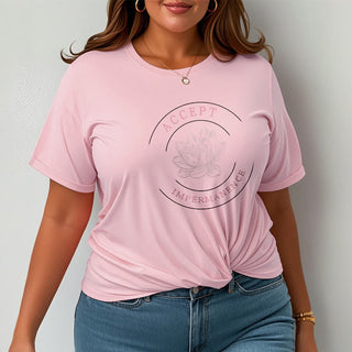 Buddha Gift  Lotus Accept Impermanence Cotton Tee T-shirt