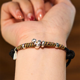 Buddha Gift 999 Sterling Silver Year Of Snake Red String Happiness Protection Braided Bracelet