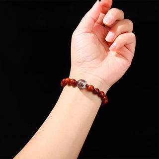 Buddha Gift Natural Rosewood Cyan Jade Bodhi Seed Lotus Warmth Calm Bracelet