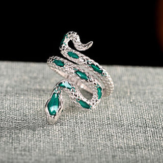 Buddha Gift 925 Sterling Silver Year Of The Snake Adjustable Blessing Ring