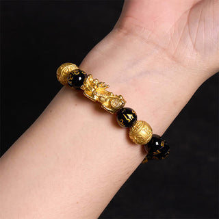 Buddha Gift FengShui PiXiu Obsidian Wealth Bracelet