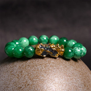 Buddha Gift FengShui PiXiu Jade Protection Bracelet
