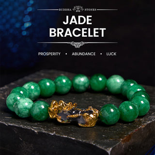 Buddha Gift FengShui PiXiu Jade Protection Bracelet