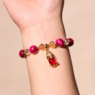 Buddha Gift Red Tiger Eye PiXiu Fox Protection Self Confidence Bracelet