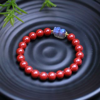 Buddha Gift Cinnabar Moonstone PiXiu Blessing Bracelet