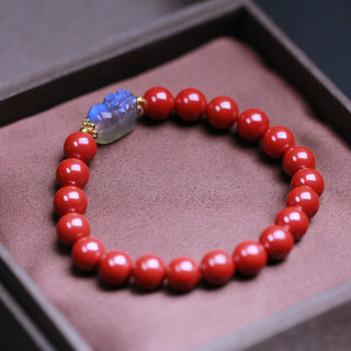 Buddha Gift Cinnabar Moonstone PiXiu Blessing Bracelet