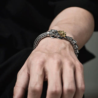 Buddha Gift 925 Sterling Silver PiXiu Copper Coins Ingot Wealth Bracelet Bangle