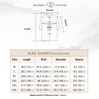 Buddha Gift Frog-Button Fu Character Dragon Bamboo Leaf Chinese Tang Suit Short Sleeve Shirt Linen With Pockets