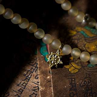 Buddha Gift Tibet 108 Mala Beads Chinese Zodiac Natal Buddha Natural Sheep Horn Wealth Bracelet
