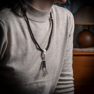 Buddha Gift 108 Mala Beads Bowl Bodhi Seed Colored Rope Peace Bracelet